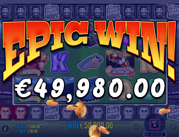 Big Bass Football Bonanza Epic Win SpinaSlots 