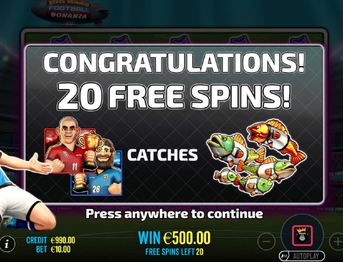 Big Bass Football Bonanza Free Spins SpinaSlots 