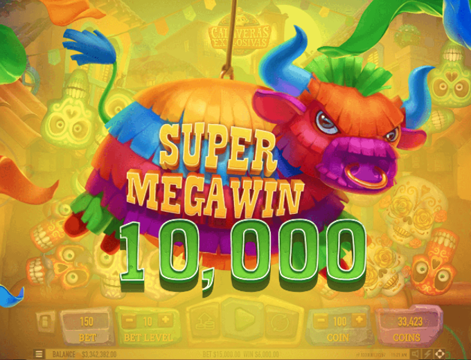 Calaveras Explosivas Super Mega Win SpinaSlots