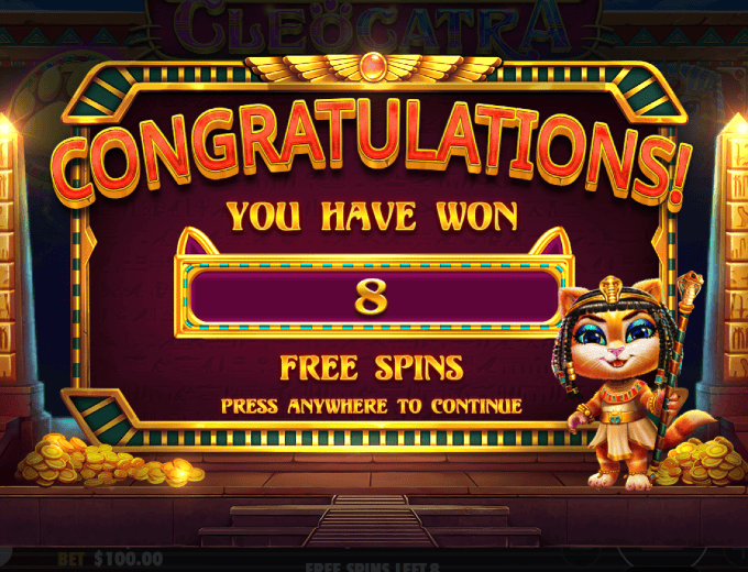 Cleocatra Slot Free Spins SpinaSlots