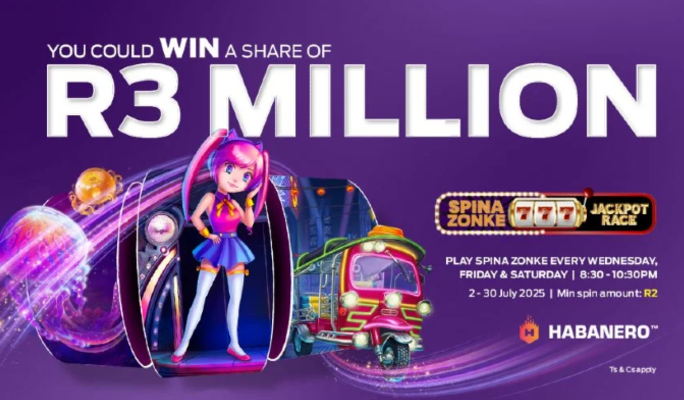 July Spina Zonke Jackpot Race SpinaSlots