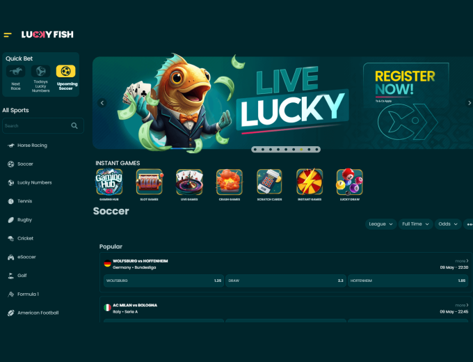 Lucky Fish Home Screen SpinaSlots 