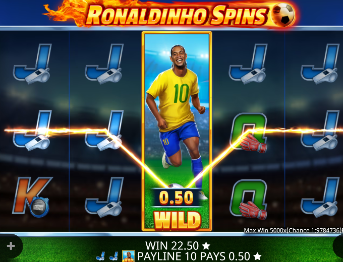 Ronaldinho Spins Reels SpinaSlots
