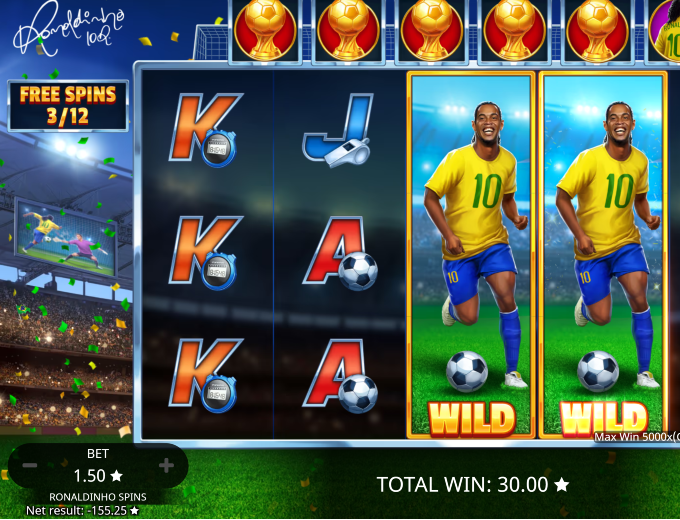 Ronaldinho Spins Wild SpinaSlots