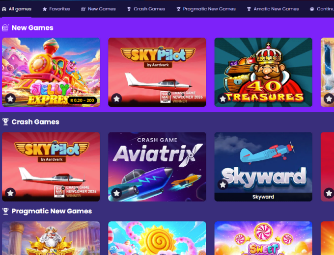 betta bets Games Page SpinaSlots