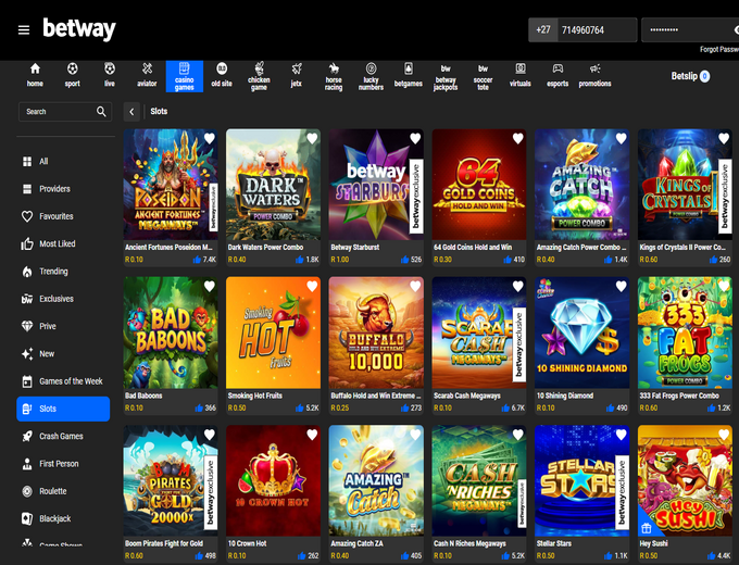 betway slots page SpinaSlots