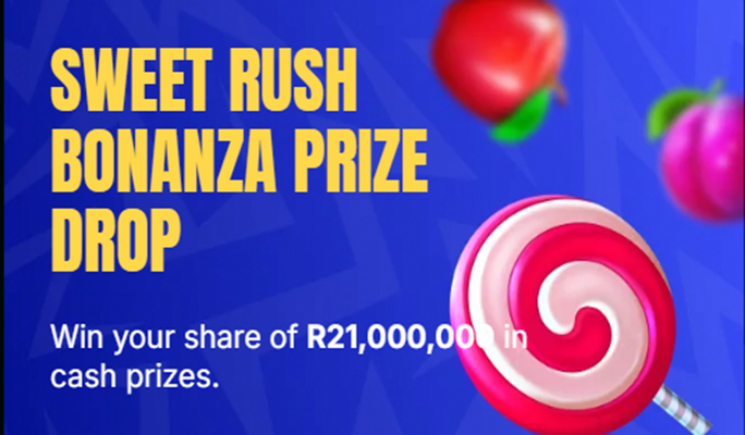 mzansibet sweet rush bonanza prize drop spinaslots